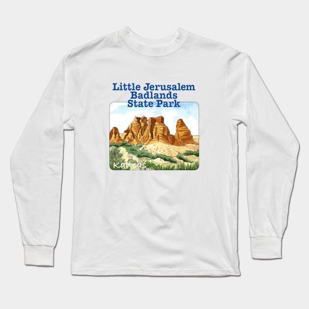 Little Jerusalem Badlands State Park, Kansas Long Sleeve T-Shirt by MMcBuck